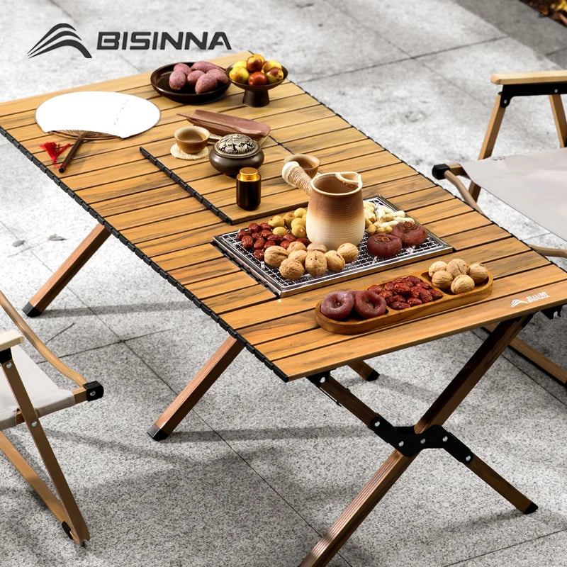 BISINNA Aluminum Alloy Custom Egg Roll Table