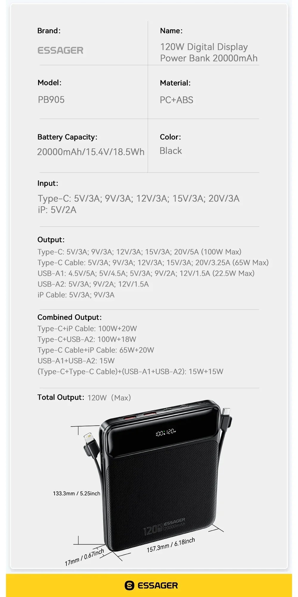 Essager 100W Power Bank - ShopHub