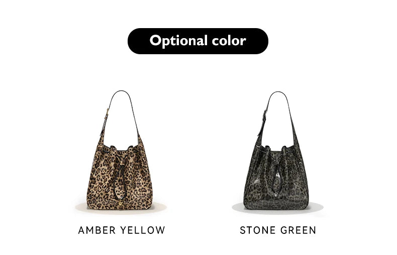 BAFELLI Leopard-Print Cow Leather Hobo Bag