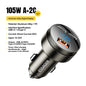 Essager 105W USB Car Charger with Quick Charge 4.0, QC3.0, and USB PD support