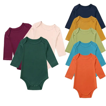 Kids Tales Little Calm Bamboo-Blend Long-Sleeve Baby Romper