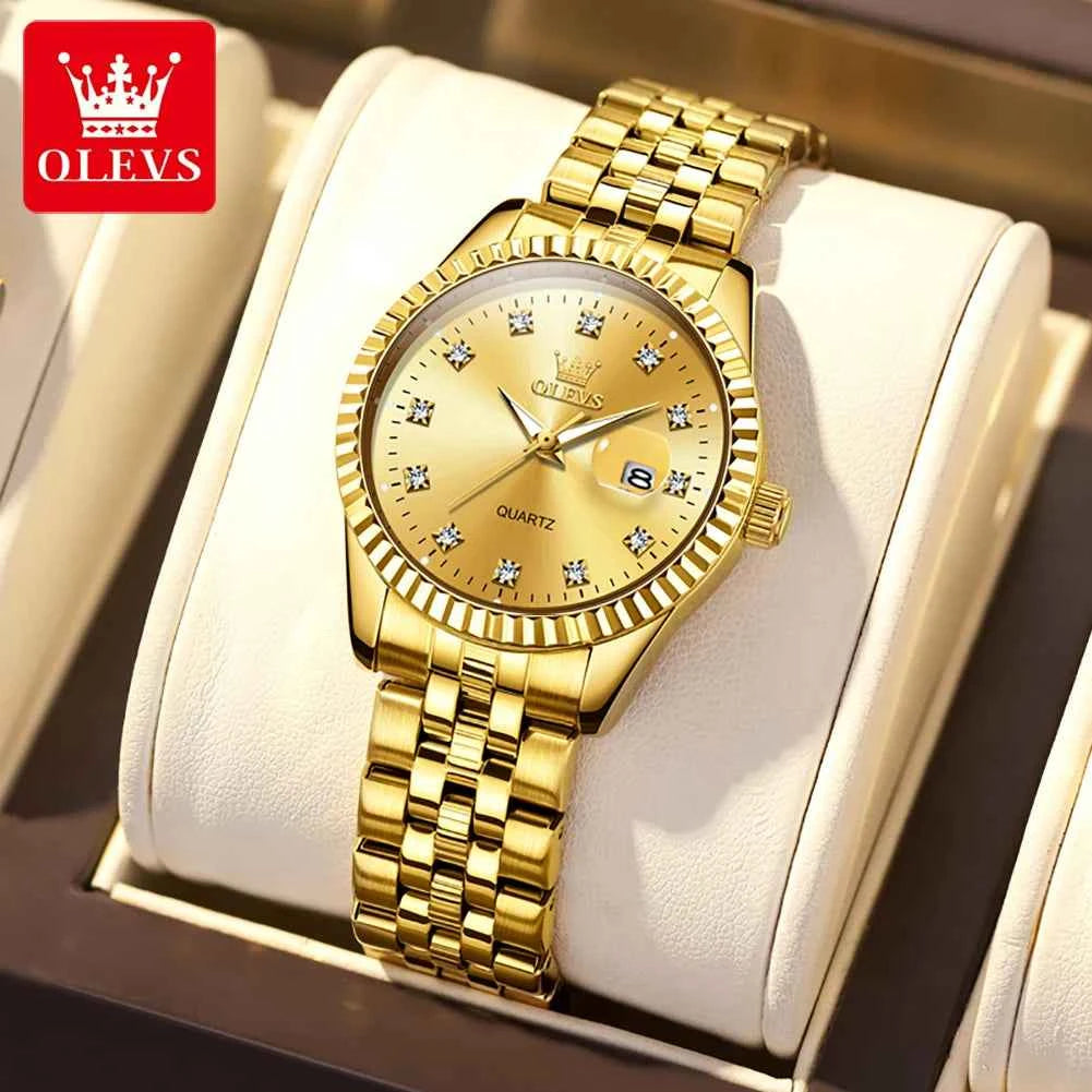 OLEVS 5526 Waterproof Watch for Men and Women - Luminous Quartz Wristwatch with Calendar - Fashionable Date Gift