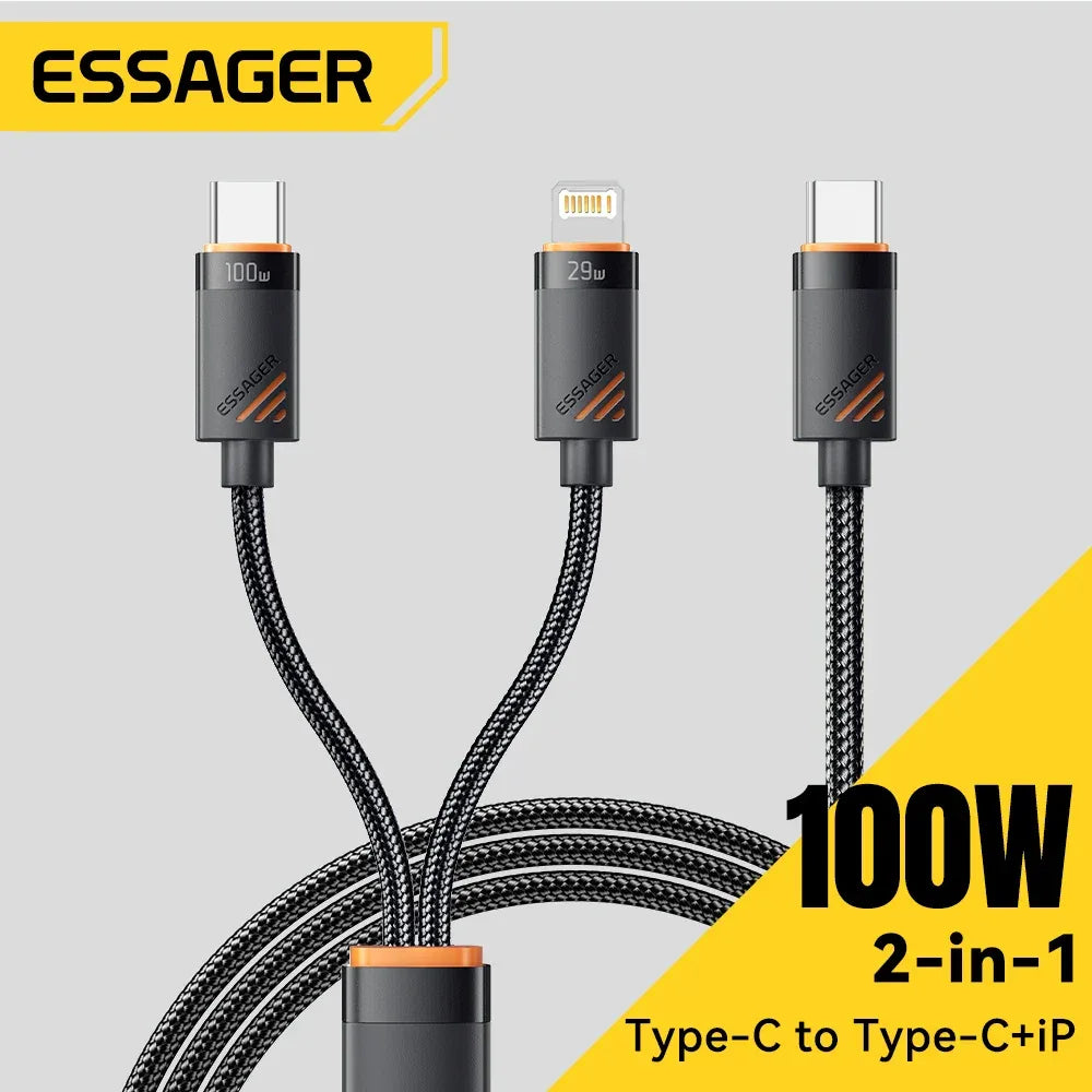 Essager 2 in 1 USB Type C to Type C Cable - ShopHub