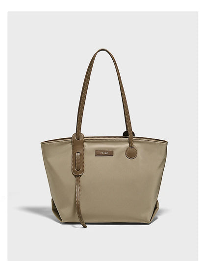 FOXER Women's Large Capacity Tote Bag Casual PU Leather Lady's Shoulder Bag Commute Travel Handbag All-match