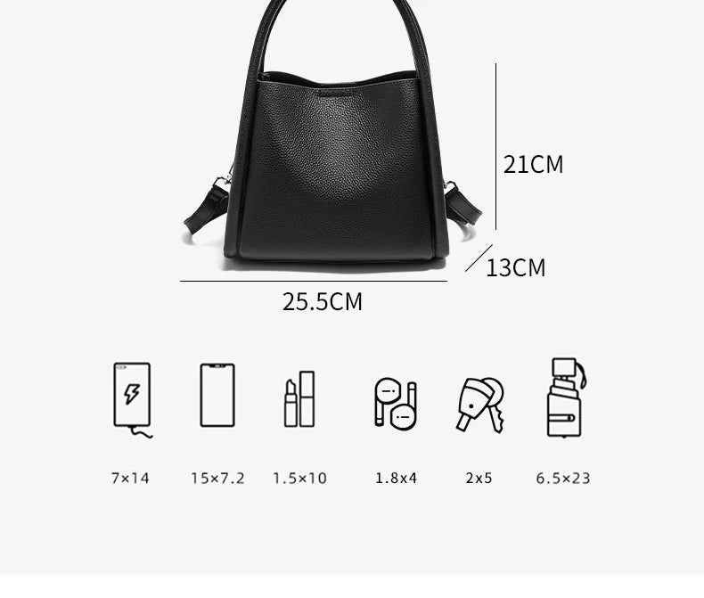 FOXER Luxury Leather Shoulder Bag