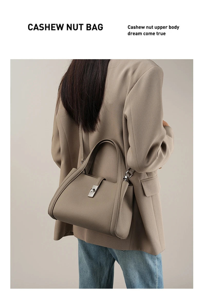 FOXER Brand Genuine Leather Women's Handbag 2026 Fashion Female Bucket Bag Luxury Design Shoulder Bag Versatile Crossbody Purse