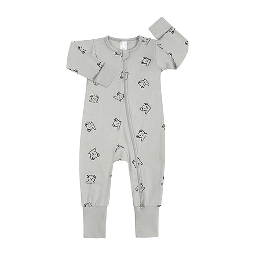 Kids Tales Little Moments Cotton-Blend Double-Zip Baby Romper