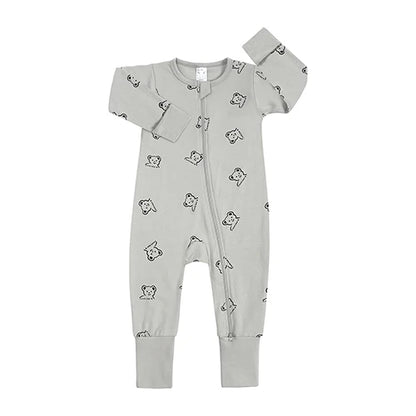 Kids Tales Little Moments Cotton-Blend Double-Zip Baby Romper