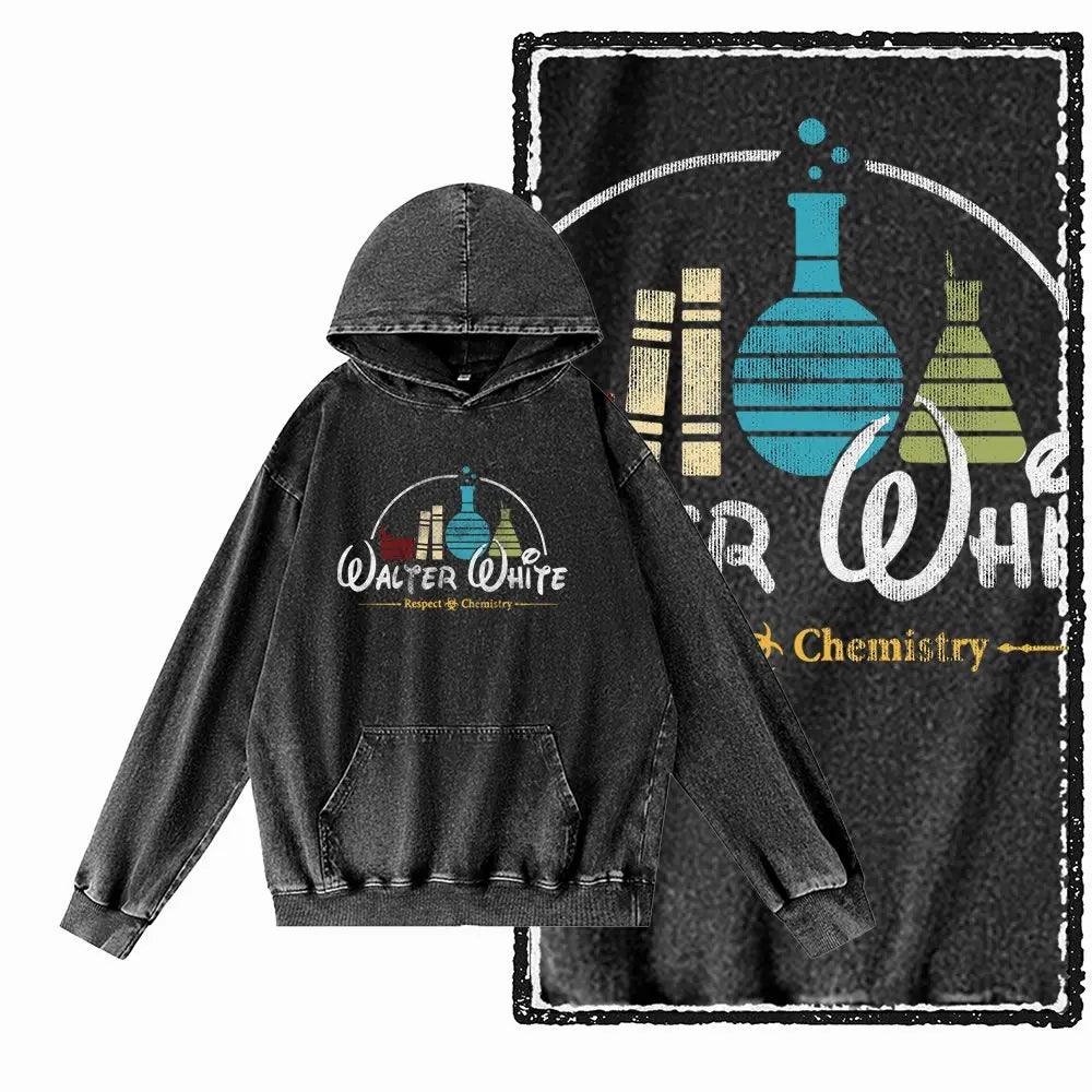 Heisenberg Graphic Acid-Washed Black Hoodie