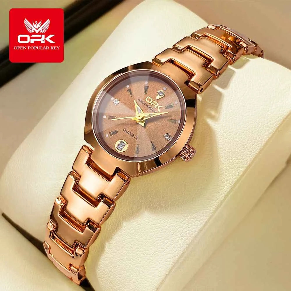 OPK 8105 Unisex Quartz Watch - Original Waterproof Luxury Luminous Design for Men with Single Calendar