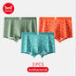 MiiOW Men's Underwear Set 3Pcs Antibacterial Funny Printed Boxers Briefs