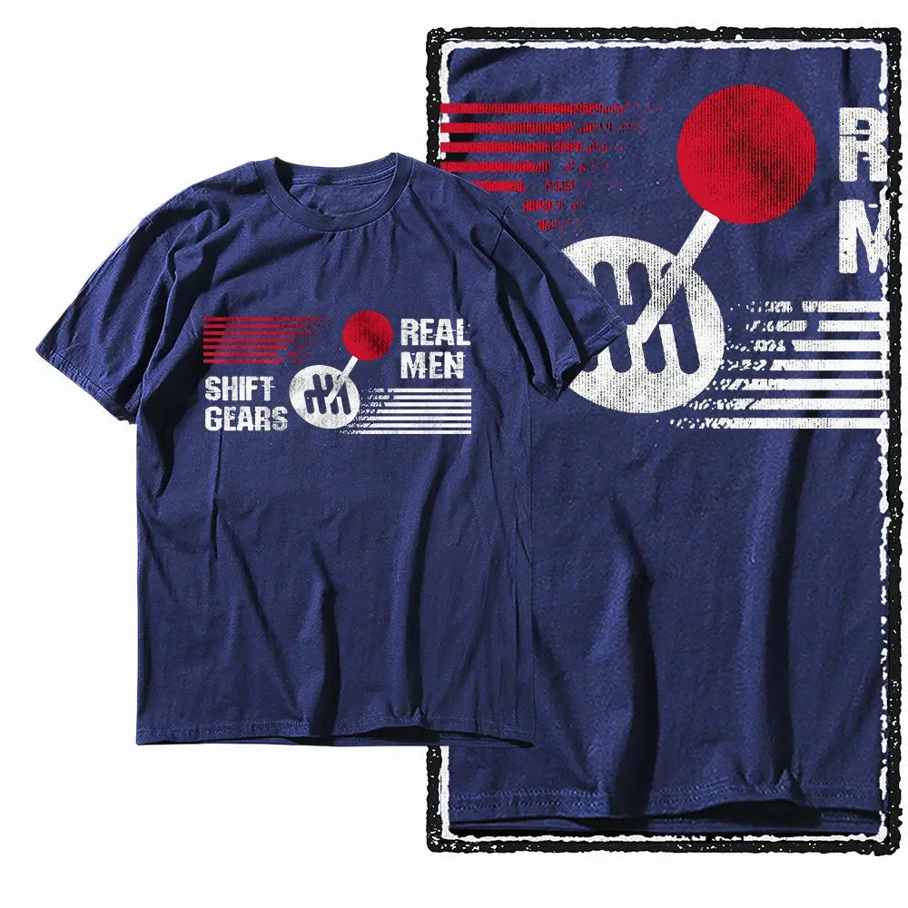 G11 NAVY Cotton Men's Big Size Car Theme Graphic T-shirt |  Streetwear Cool O-neck men's Tee Tshirt