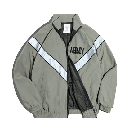 Maden Bomber Jackets For Men Vintage Training Coat Vibe Wind Reflective Hooded Quick-drying Jacket Male Blue