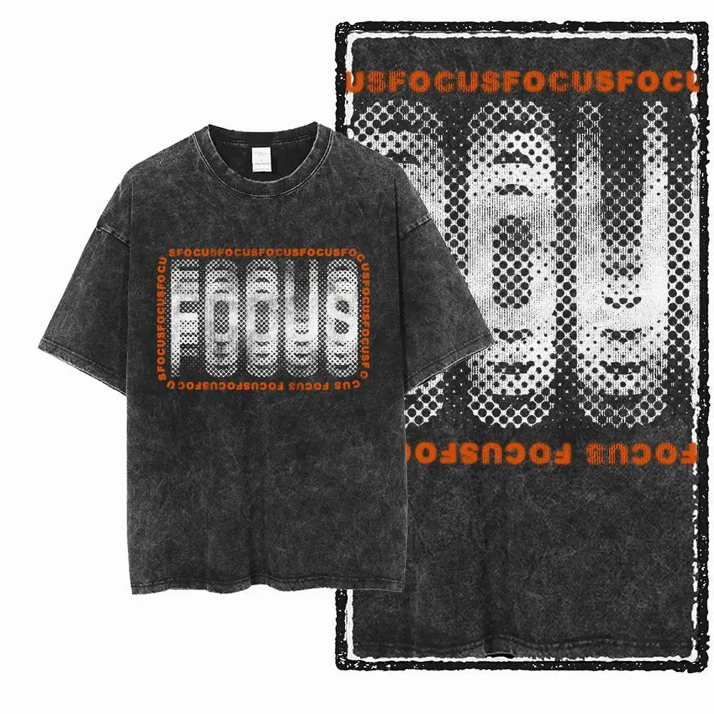 G25 Exclusive Cool Vintage Cotton Men's COOLMIND Graphic T-shirt | Acid Washed Streetwear Big Size O-neck Men's Tee Tshirt