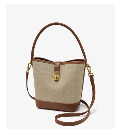 FOXER 2026 New Women's Handbag PVC Leather Lady Bucket Bag Fashion Shoulder Bag Light Luxury Best Gift for Wife,Lover
