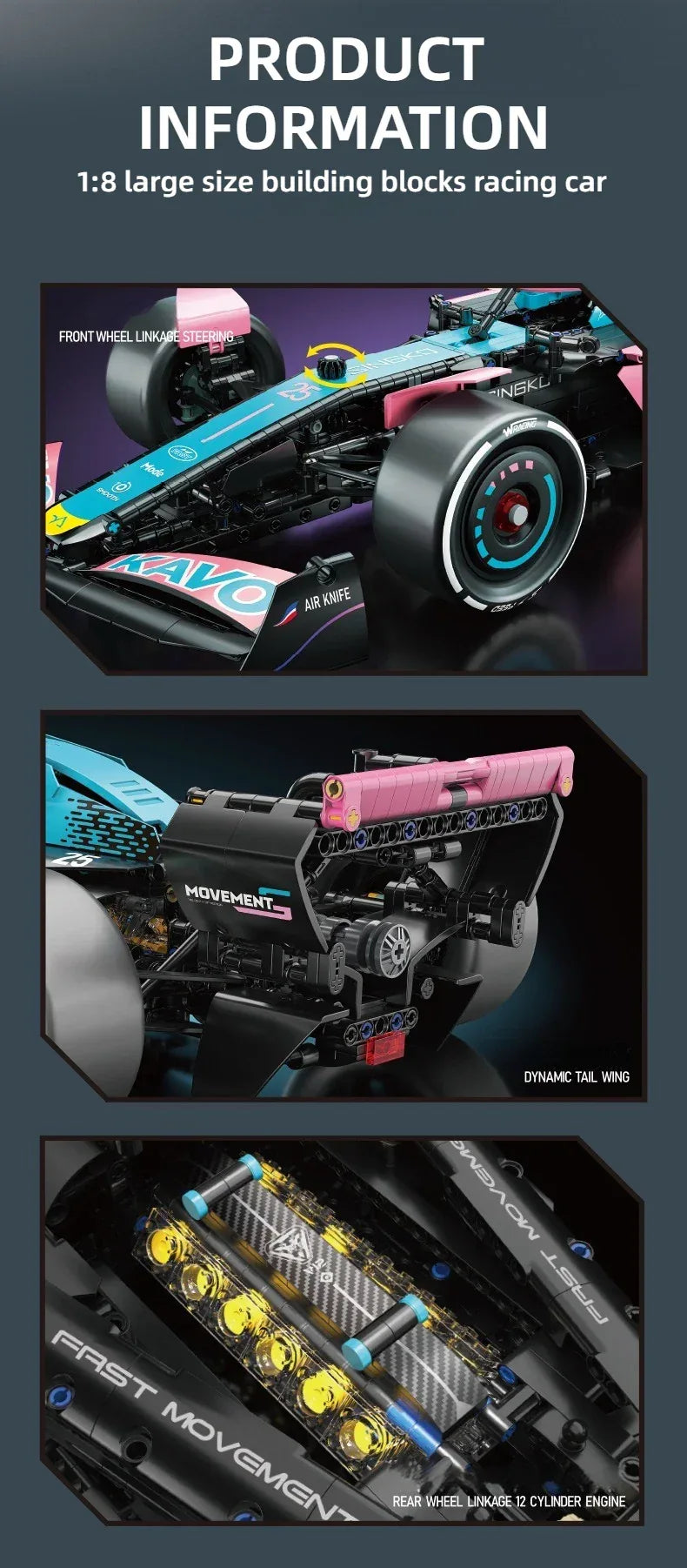 TOYLINX 1:8 Racing Super Car Building Blocks! - ShopHub