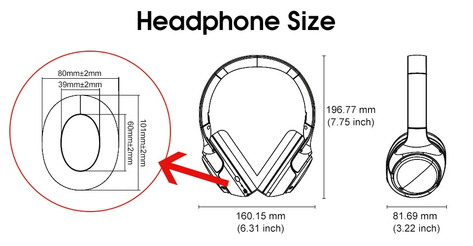QCY H3 ANC Wireless Headphones with 43dB Hybrid Active Noise Cancellation and 60H Playtime - ShopHub