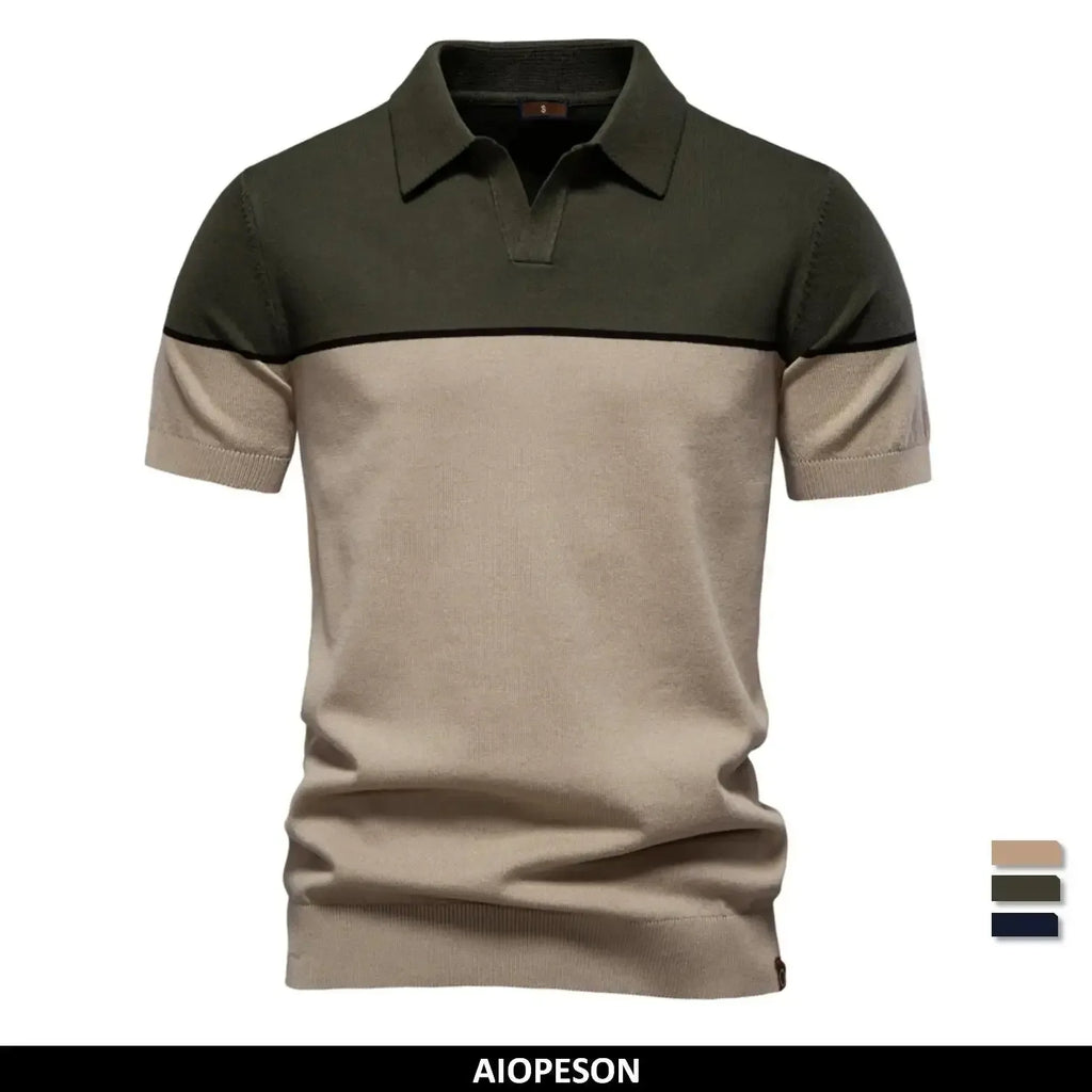 Men's Slim Fit Solid & Striped Polo Shirts - ShopHub