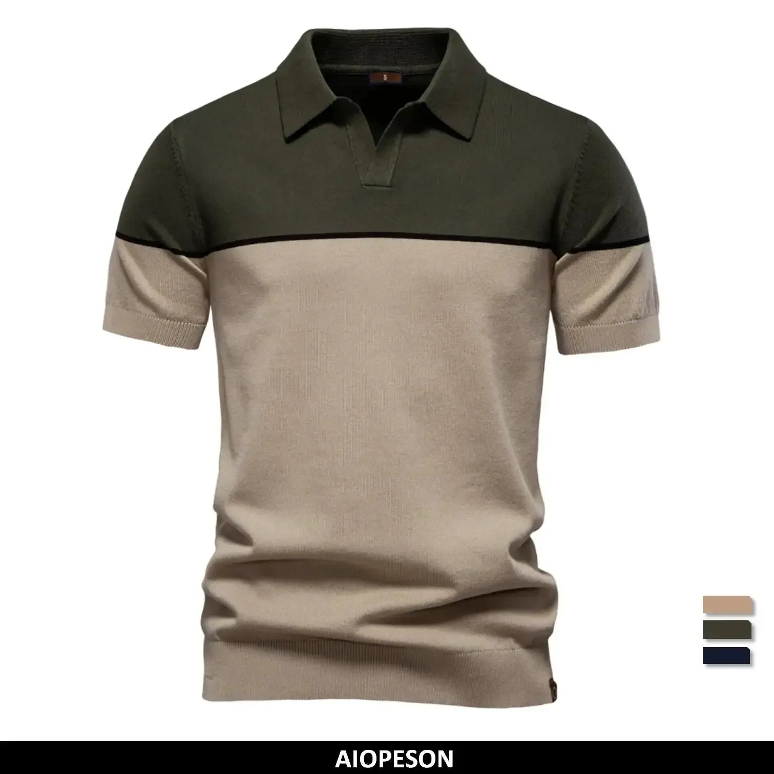 Men's Slim Fit Solid & Striped Polo Shirts - ShopHub