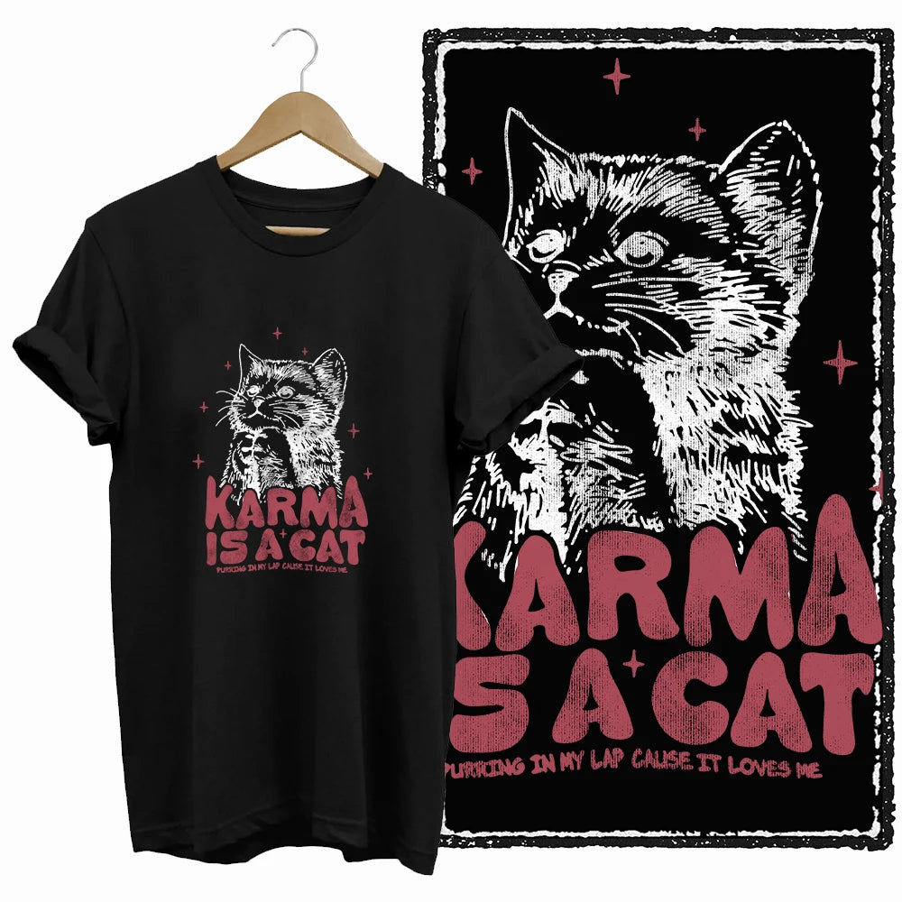 COOLMIND Black Cat Graphic T-Shirt | Women's 50-Design