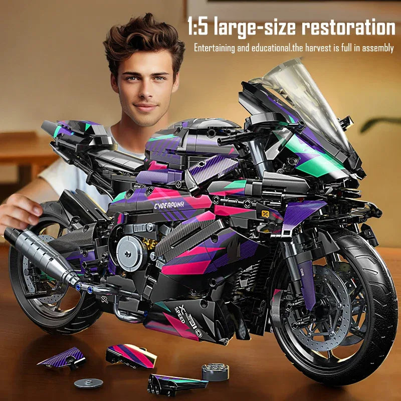 TOYLINX 2062PCS DIY Motorcycle Building Blocks Model Kit - ShopHub