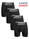 4pcs Bamboo Men's Sports Underwear Long Athletic Boxer Briefs