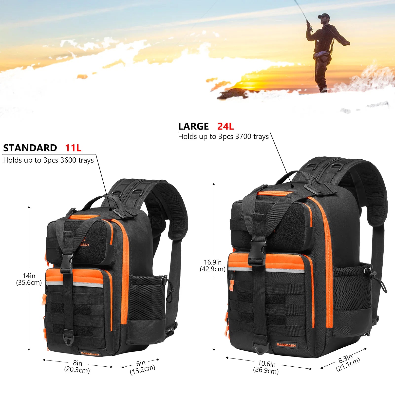 BASSDASH Fishing Backpack Convertible Sling Bag ShopHub