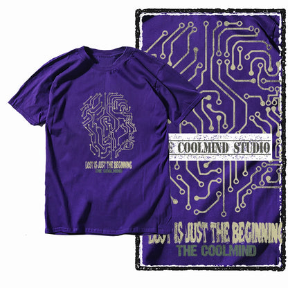 COOLMIND Unisex Circuit Mindset Graphic Cotton T-Shirt | Streetwear