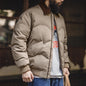 MADEN Corduroy-Collar Quilted Bomber Jacket