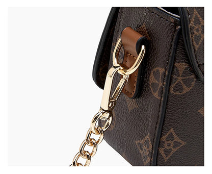 FOXER Vintage Monogram Chain Crossbody Bag