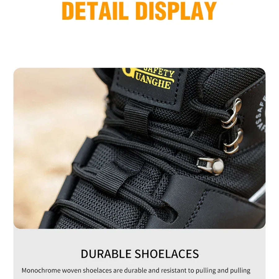 Men's Work Safety Boots Featuring Steel Toe Protection, Anti-Puncture Design - ShopHub