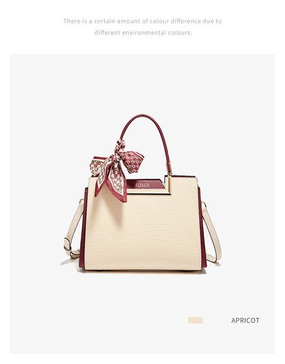 FOXER Luxury Leather Handbag — Premium Cowhide Craftsmanship