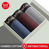 MiiOW Men's Cotton Boxer Shorts — Mesh Crotch Antibacterial Plus Size 3-Pack