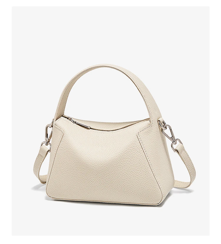 FOXER Lady's Handbag Cow Leather Shoulder Bag Small Size Crossbody Minimalist Style Bag Commute Work High Quality