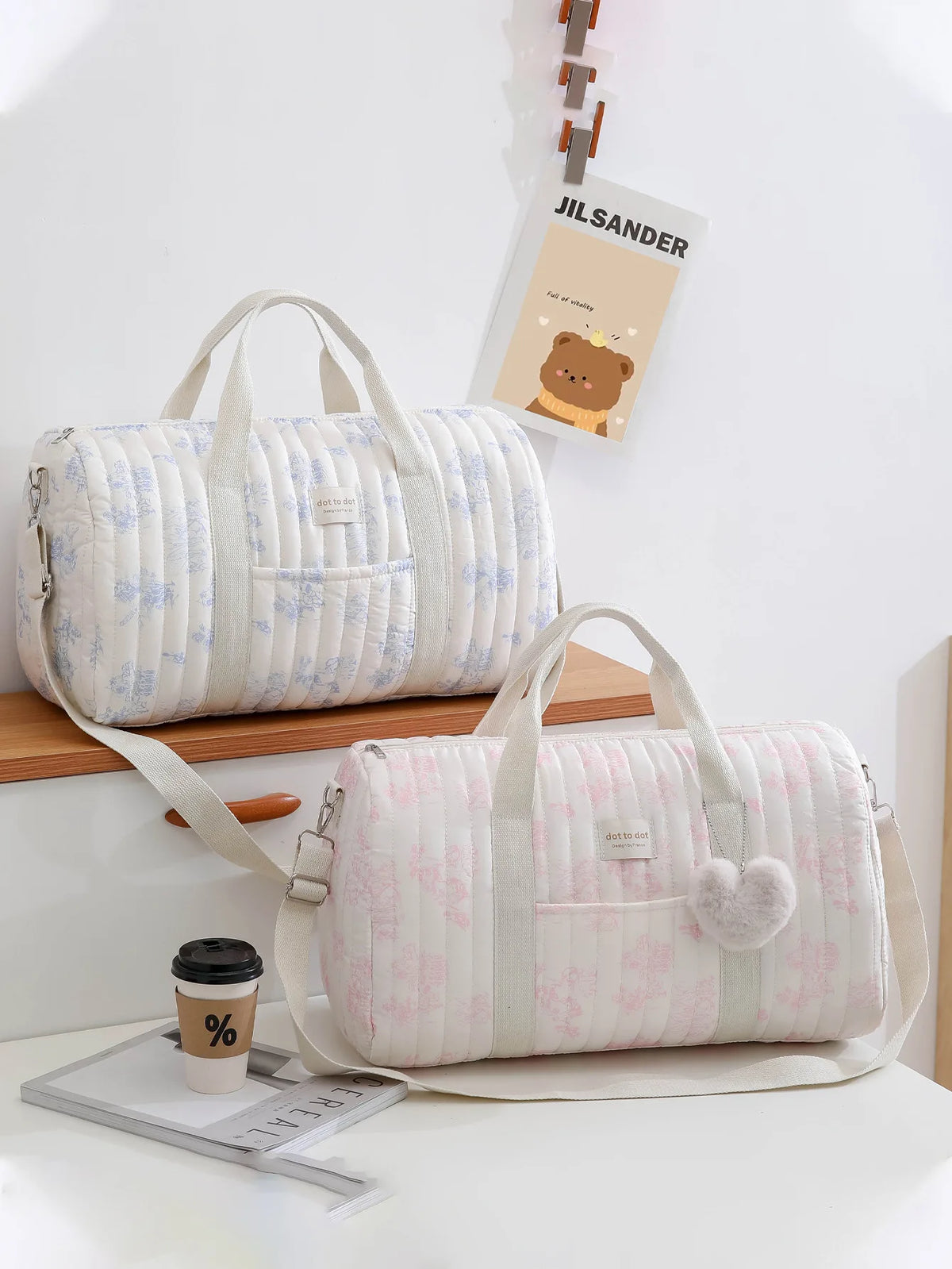 Newborn Baby Care Diaper Bag Mummy Shoulder Bag Embroidery Quilted Stroller Diaper Storage Organizer Large Handbags With Heart