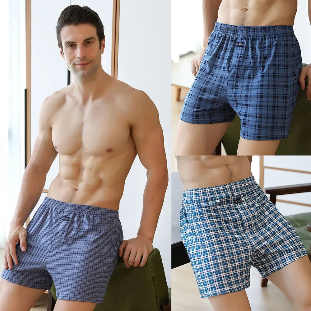 Men's 3 Pack 100% Cotton Pajama Shorts - ShopHub