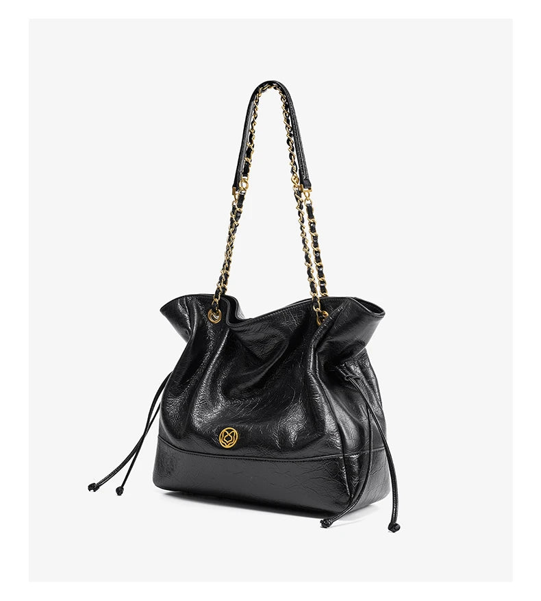 FOXER Luxury Genuine Leather Shoulder Bag
