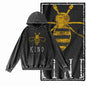 Hive Mind Bees Graphic Acid-Washed Black Hoodie
