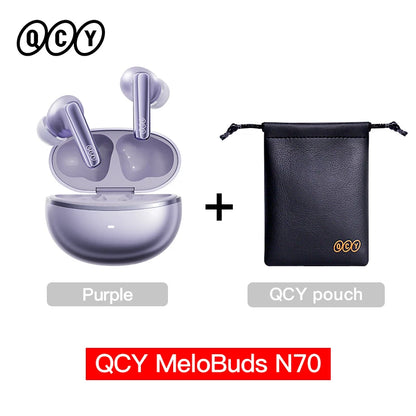 QCY HT18 Wireless Earbuds Bluetooth 6.0 with Hi-Res LDAC, Adaptive ANC, Dual-Driver Design, and In-Ear Detection - ShopHub