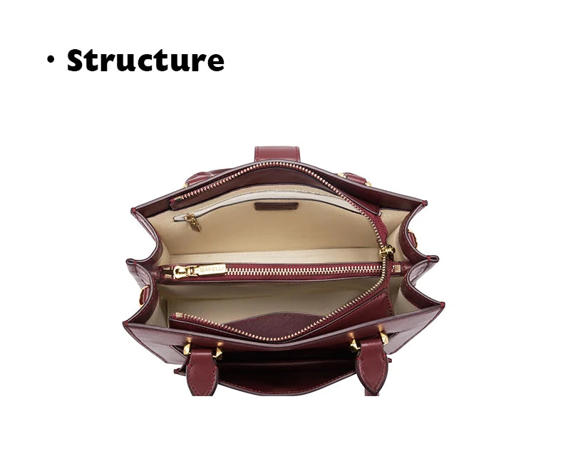 BAFELLI Soft Leather Multi-Compartment Commuter Tote
