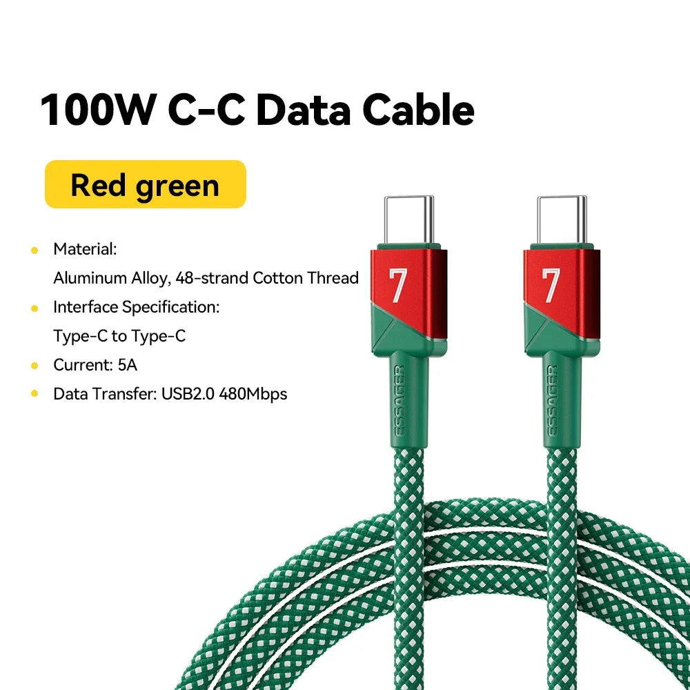 Essager 100W 5A USB C to USB C Cable - ShopHub