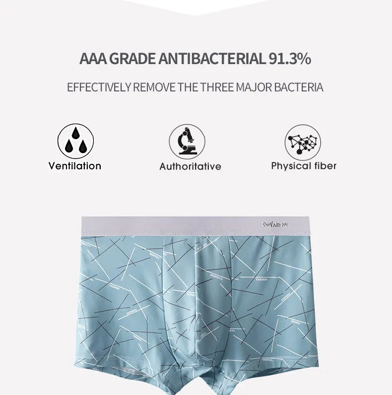MiiOW 6Pcs Graphene Antibacterial Men's Underwear Boxershorts