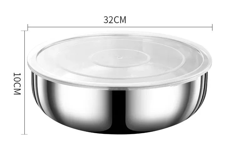Large Stainless Steel Mixing Bowls - Rust Resistant Kitchen Utensils for Dough, Pasta, Vegetables, and Soups