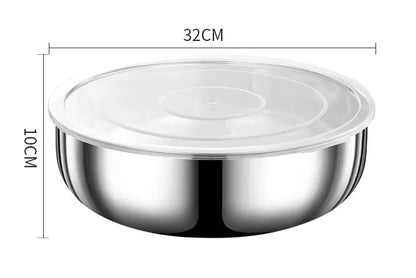 Large Stainless Steel Mixing Bowls - Rust Resistant Kitchen Utensils for Dough, Pasta, Vegetables, and Soups