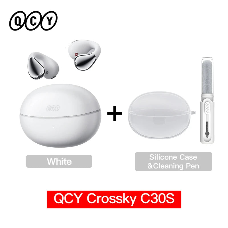 QCY C30S Open Ear Bluetooth Headphones with LDAC Wireless Technology and 40H Playtime - ShopHub