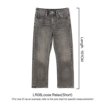 SIMWOOD High Standard 2026 Spring New 13oz Cotton Hemp Washed Vintage Jeans for Men,Classic Retro Casual Denim Trousers
