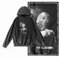 COOLMIND Acid-Washed Black Graphic Pullover