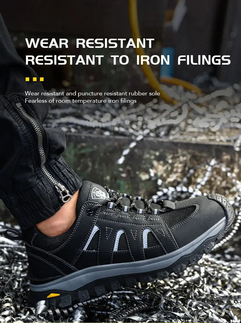 Kankeirr Men’s Steel Toe Work Shoes - ShopHub