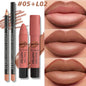 2pcs/Set Professional Lip Liner & Lipstick Kit