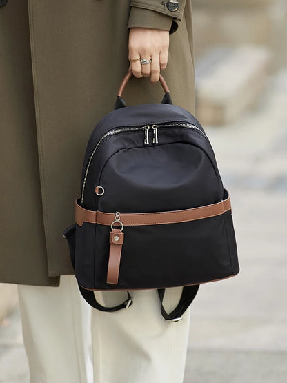 ZOOLER Oxford & Leather Female Letter Backpack